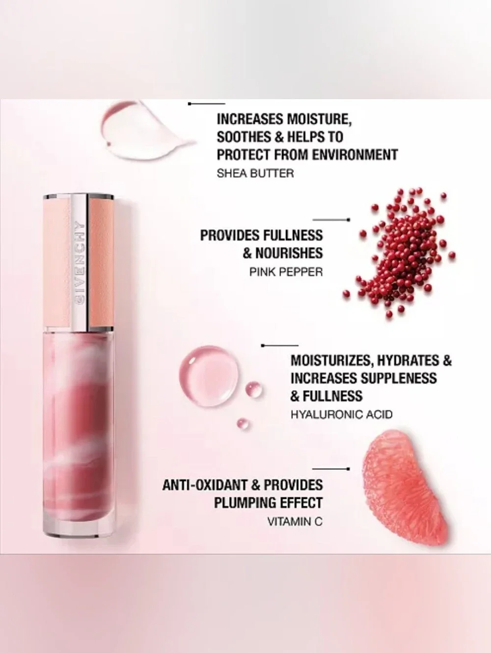 Givenchy Rose Perfecto Lip Gloss.